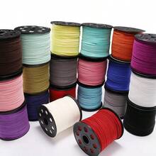 WGRXIRANYKM 5/10/20M Korean Velvet Leather Cord Double-Sided Velvet DIY Handmade Jewelry Accessories Woven Bracelet Necklace Rope - Korean Wool Yarn - View 1