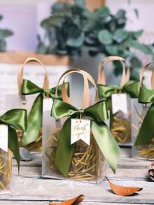 1/5/10pcs Premium Packaging Bags, Gift Bags, Thickened Frosted Gift Bags, Thickened Tote Bags, With Ribbon And "Thank You" Tag, Suitable For Daily, Holiday, Party, Christmas, Valentine's Day Use Tote Bags Gift Boxes Frosted Bags - View 4