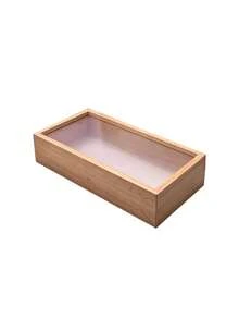 1个13*26厘米亚克力方形相框，透明镂空设计，深色木纹装饰，简约风格，适合展示小型装饰品、植物标本、照片和书法作品。 - 1PC - 查看 16
