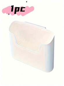 1/2pcs Wall-Mounted Storage Box, Cabinet Hook For Plastic Wrap, Trash Bags And Storage Bags, Multi-Functional Door Hanging Storage Tool, Perfect For Office And Kitchen, Easy Installation No-Drill Wall-Mounted Organizer - Multi-Functional Bathroom Essentials, Trash Bag Organizer, Cosmetic Storage Rack - Classic Design With Window, Basket, Box And Container - Style-2 - View 6