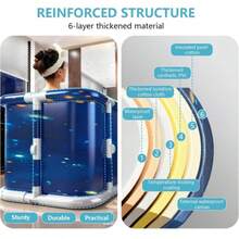 Adult Rectangular Bathtub, Thickened Insulated Bath Tub, Family-Sized Bathtub, Foldable Bathtub - A - View 5