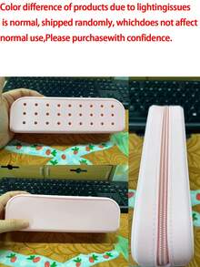 6pcs/1pc Soft Silicone Pencil Case, Solid Color Minimalist Design, Half-Hollow DIY Structure, Cute Daily Style, Suitable For Teen Students, Applicable For Classroom, Travel, Cosmetic Storage, Stationery Set - Multiple Styles - View 11