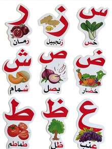 Montessori Arabic Literacy Flashcard Set (28 Cards) – Uniquely Shaped Cards: Early Childhood Education Teacher Aid, Fun And Educational Learning Supplies For Beginners, Back-To-School - Multicolor - View 4