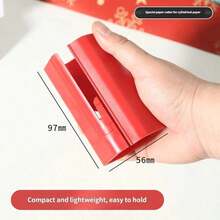 1pc Wrapping Paper Cutter, Holiday Party Cutting Tool, Paper Cutting Sliding Tool Set, Valentine's Day Gift Wrapping Cutting Supplies, Suitable For Handmade Crafts, Birthday Gift Wrapping, Gift Wrapping Rolls, Halloween, Christmas, Birthday Party And Other Occasions. - Multicolor - View 6