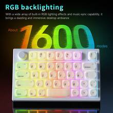 AJAZZ AK039 單手遊戲磁軸鍵盤，RGB 燈光，有線鍵盤，DIY，音量旋鈕，0.01 精度，0.08ms 低延遲，8k 輪詢率，FPS 遊戲鍵盤，單手遊戲鍵盤 - 查看 5