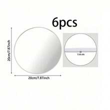 6pcs 12 Inch Round Mirror Tray Decor, Flat Round Mirror Centerpiece Decorative Tray, Wedding Party Table Decor Mirror Plate, Mirror Candle Holder Tray, Suitable For Tabletop Vase Display Decoration - Multiple Styles - View 11