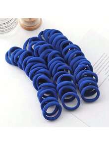 200/100/50/1pc High Elasticity Ponytail Hair Bands, Navy Blue, Seamless, Elastic Hair Bands, Home, Hair Accessories, Reusable, Outdoor Garden Decoration, Fan, Room Decoration, Teacher Gift, Wedding Decoration, Holiday Accessories, Garden Furniture, Garden, DIY, Bedroom Decoration, Kitchen Decoration, Dorm Essentials, Storage Room, Travel Essentials, Bachelorette Party Supplies, Office Desk Accessories, Home Decor - Multicolor - View 4