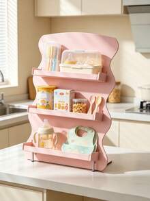 Wavy 2/3 Tier Children's Desktop Bookshelf, Children's Mini Book Storage Organizer, Cute Desktop Magazine Display Rack, Suitable For Nursery And Playroom - Multicolor - View 6