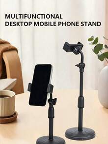 1pc/2pcsAdjustable Height Phone Stand, 360° Rotatable Desktop Phone Holder, Universal Cell Phone Mount For Live Streaming, Video Calls & Watching - Multicolor - View 8