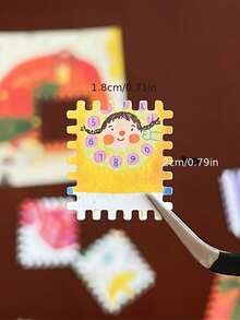 Stamp-Shaped Paper Punch, Cute Handheld Stamp Cutter, Suitable For Scrapbooking, Planner, Card Making, Creative DIY Stationery Tool, Applicable To Bullet Journal, Planner, Junk Journal, Photo Album, School Office Supplies, Gift For Craft Enthusiasts - Stamp Embossing Machine - View 6