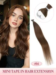10Pcs Mini Tape In Hair Extensions Human Hair 14inch Blond Straight Human Hair Tape In Hair Extensions Invisible Silky Hair Seamless Skin Weft Human Hair Extension 10g Lightweight Tape Ins Easy To Wear For Daily &Party&Wedding - Multicolor - View 16