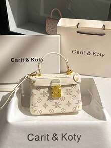 Carit & Koty 1pc Women's Handbag, PU Leather Crossbody Bag With Adjustable Shoulder Strap, Multiple Interior Compartments, Suitable For Daily Commute And Shopping - Multicolor - View 14
