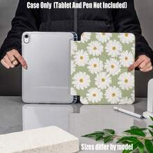 Floral Pattern Y-Fold High Transparency Acrylic Tablet Protective Case With Pen Slot. Y-Fold High Transparency Acrylic Protective Case. Tablet Protective Case Features: Y-Shaped Tri-Fold Stand Design, Smart Sleep/Wake, Full Coverage Protection, Air Cushion Shockproof Frame, Multi-Angle Stand, Built-In Pen Slot, Lightweight And Portable. - Multicolor - View 8