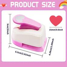 5/8 Inch 15mm Heart Paper Hole Puncher Cutter Tool Daily Fashion Heart Shape 5/8 Inch 15mm DIY Portable Suitable For Paper Crafts Cardmaking Scrapbooking For Journaling For Student - 5/8 Inch 16mm Heart Punch - View 3