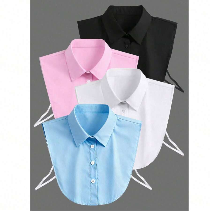 2 chiếc/1 chiếc Áo sơ mi cổ Dickey có thể tháo rời dành cho nữ
