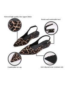 Factory Direct Premium Women's Closed-Toe Sandals, Spring/Summer French Romantic Pointed Toe Low Heel Slingback Shoes - Multicolor - View 7