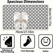 1pc Non-Slip Bathroom Mat With Suction Cups, Round Hollow Design And Massage Rings, Quick Drainage, Suitable For Shower Room, Hotel Bathroom, Toilet And Bathtub, Back To School Essential, Great Gift Choice - Non-slip Massage Mat - View 4