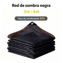 D&M Anti-Uv Black High-Density Polyethylene (Hdpe) Shade Net, 95% Shading Rate, Size 3*4 M, Aging-Resistant Mesh with Reinforced Edges, Ideal for Greenhouses, Balconies, Gardens, Vehicles and Terraces - A - Ver 13