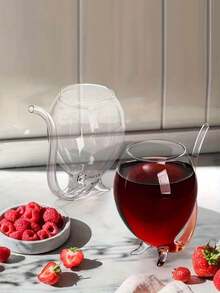 Vampire Wine Glass, Creative Cocktail Glass, Decanter Cup, Mug, Built-In Straw, Cocktail, Wine, Juice, Ice Cream Champagne, Home Bar, Party, Club, Glassware, Outdoor Camping - Multicolor - View 1