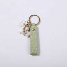 Bell Flower Wristband Keychain, Floral Bag Charm, Suitable For Young Women, Female Students And Back To School Decoration Gift - Green - View 6