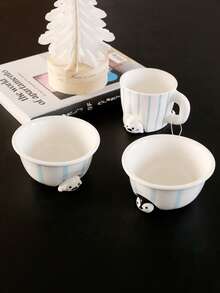 1pc Cute Seal-Themed Ceramic Bowls, Penguin-Themed Porridge Bowls – Exquisitely Crafted, Ideal For Home Decor And Tableware, Perfect As Breakfast Salad Bowls, Porridge Bowls, Yoghurt Bowls And Dessert Bowls, As Well As Gifts And Festive Decorations - Multicolor - View 6