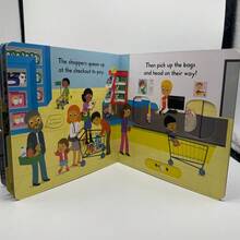 Libro de imágenes con páginas interiores plegables de cartón educativo, adecuado para lectura familiar, aprendizaje temprano de inglés, iluminación cognitiva, desarrollo del lenguaje, aplicable para Halloween y Navidad - Multicolor - Ver 11