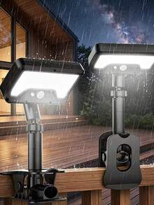 2pcs Adjustable Solar Clip Lights RGB 4 Color Changing Solar Outdoor Spotlight With Remote Control, All-Weather IP65 Waterproof Auto Charging Solar Landscape Lights, Suitable For Fence, Tree, Patio, Backyard Decoration - IP65 Standing Floor Lamp With 4-color Light - View 3