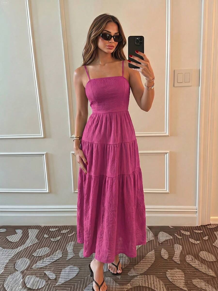 Women Long Dresses - 紅紫色 - 查看 1