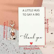 8pcs Personalized Denim Boot Keychains With Thank You Cards - Fashionable Accessory Keychains For Keys, Handbag Charms, Thoughtful Gift For Friends - Multicolor - View 3