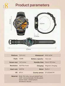 D8 Smart Watch, 2026 New Model Smart Watch, 1.7 Inch HD Touch Screen, 3ATM Waterproof, Swimming Waterproof, Long Battery Life, Large Battery, Long Standby, Health Monitoring, Sleep Tracking, Calorie Counting, 100+ Sports Modes, Fitness Tracker, Running Watch, Cycling Watch - View 10
