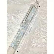 12支可伸縮凝膠墨水筆，0.5mm，快乾黑色替芯，花卉設計，舒適握感，14cm長，書寫順滑輕盈，字跡清晰美觀，適合日記本與辦公文具 - A - 查看 8