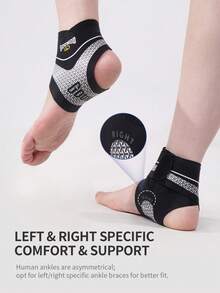 GOUNOD 1PC Lightweight Adjustable Unisex Sport Foot Ankle Support Belt Brace Compression Sleeve For Daily Exercise And Use In Multiple Scenarios- (Need To Distinguish Between The Left And Right Ankle Pads). - Multicolor - View 7