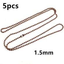 5件 65公分長 1.5-2.4mm 球珠鏈項鍊含連接件 DIY珠寶製作配件 - iron chains - 查看 35