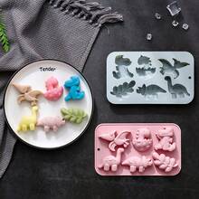 1pc Dinosaur Shaped Mini Handmade Soap Mold, Suitable For DIY Handmade Soap, Candles, Resin And Plaster Molds, Reusable - A - View 6