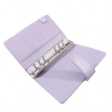 A6 Colorful Budget Binder, 6-Ring, 8 Zipper Envelopes, 2 Stickers, All-In-One Notebook Wallet, Cash Management Storage Organizer - A - View 5