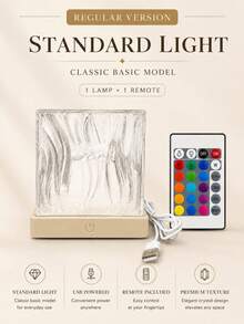 Modern Geometric Mood Lamp, Aurora Or Ripple Light With Touch Switch,16-Colors,Plug In USB. - Multicolor - View 13