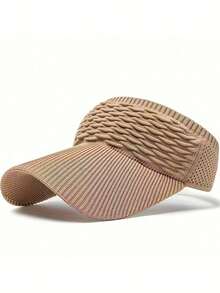 1 Peça Viseira Esportiva de Malha para Mulheres, Boné com Top Aberto de Malha Respirável para Rabo de Cavalo, Proteção UV, Aba Curva, para Corrida, Praia, Verão e Uso Atlético - Multicolorido - Visão 6