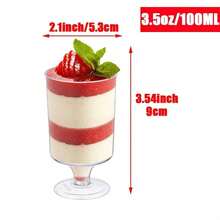 60ml 90ml 100ml 150ml Clear Slanted Dessert Cups, Mini Plastic Mousse Pudding Cups, Parfait Yogurt Containers, Suitable For Jelly, Ice Cream, Fruit, Cake, Snack Appetizer Service Cups, Wedding, Birthday Party, Catering, Buffet Dessert Display - Multicolor - View 14