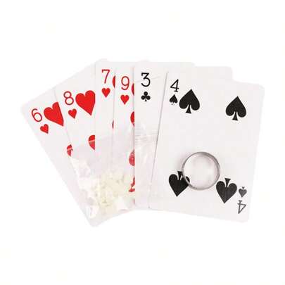 1pc Floating Ring Magic Set, Flying Levitation Card Ring Illusion Prop, Portable Pocket-Sized Street Close-Up Magic Toy For Magician Date Bar Party Performance