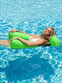 Inflatable Swimming Pool Floating Chair, Colorful Durable Polyester Hammock-Style Lounge Chair With Armrests And Headrest, Suitable For Relaxing At Beach, Lake Or Pool - Inflatable Floating Seat - View 4