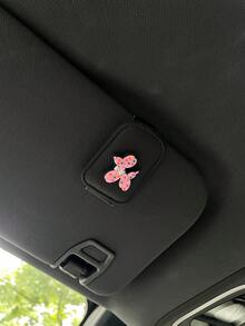 1pc Cartoon Balloon Puppy PVC Soft Rubber Car Sun Visor Clip, Multi-Function Fashion Glasses Card Holder - Multicolor - View 10