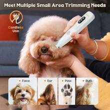 ENSSU Pet Electric Grooming Clipper With LED Light, Dog Paw Trimmer, Wide Blade Electric Dog Grooming Scissors With LED Display, Pet Micro Precision Trimmer, Rechargeable Clipper For Paws, Ears, Face, Butt And Eyes - Multicolor - View 4