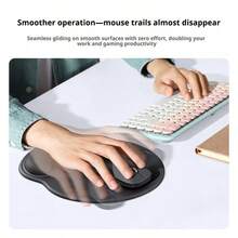 UGREEN Integrated Mouse Pad And Wrist Rest, Soft Memory Foam Palm Support, Non-Slip Rubber Base For A Secure Grip On The Desk, Comfortable For Long-Term Use - View 6