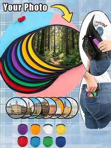 Custom Photo Nylon Folding Fan, Sublimation UFO Fan, Portable Handheld Fan With Storage Bag, DIY Outdoor Activity Set - Multicolor - View 6