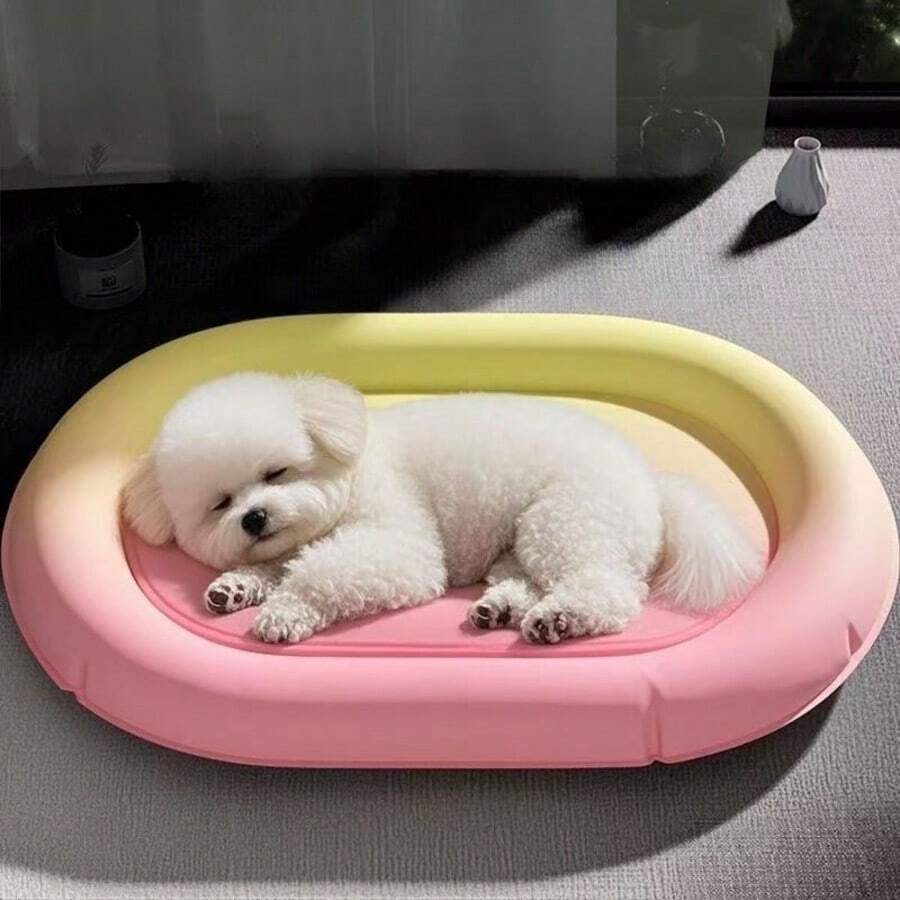Gradient Gel Cooling Pet Bed Waterproof Washable Dog Cooling Mat For Pets Up To 50lbs, Summer Anti-Scratch Ice Gel Sleeping Cushion For Small Medium Large Dogs & Cats, Indoor Bedroom Easy Clean Pet Rest Pad - Multicolor - View 1