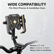 VXM 1pc Bicycle Phone Holder, Mountain Bike Road Bike Cycling Navigation Electric Bike Anti-Shake Handlebar Phone Mount - Multicolor - View 6
