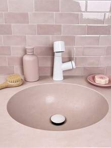 1/10/20pcs Waterproof Brick Texture Wall Panels, DIY Tile, Removable Self-Adhesive Wall Tile Stickers, Suitable For Kitchen Bathroom Backsplash And Holiday Decor - Pink Irregular Faux Ceramic Wall Sticker - View 5