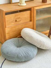 1pc Multifunctional Round Floor Mat, Solid Color Thickened Tatami Mat, Suitable For Living Room, Balcony, Bay Window, Shoe Mat, Chair Cushion, Breathable Meditation Mat, Enhances Zen Space Atmosphere, Perfect For Floor Mat, Seat Cushion, Matching Living Room Leisure Area To Create Cozy Reading Corner, Best Home Textile And Room Decoration - Multiple Styles - View 8