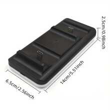P5 Dual Charging Dock, 2H Fast Charge For 2 Controllers, Smart Power Management Chip, Type-C Input, Anti-Slip Base, Black, Charging Station For P5 Controllers - Black and White - View 4
