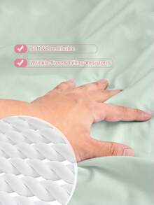 HONEYMOON 1pc Solid Color Soft Bed Sheet, 100% Polyester Fabric, Lightweight Cloud-Like Touch Bedding Mattress Cover, Fits 9-12 Inch Deep Mattress, Soft Breathable Machine Washable, Shrink-Resistant, Fade-Resistant, All-Season Use, Various Sizes Suitable For Home And Dorm, Back To School Dorm Essential, OEKO-TEX Certified, Light Green - Light Green - View 6